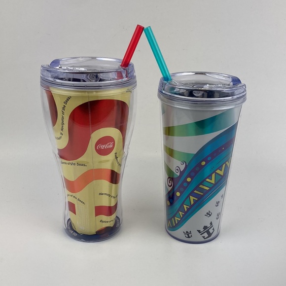 Whirley Royal Caribbean Cruise/Coca-Cola Insulated Tumblers set of 2 - Picture 3 of 16